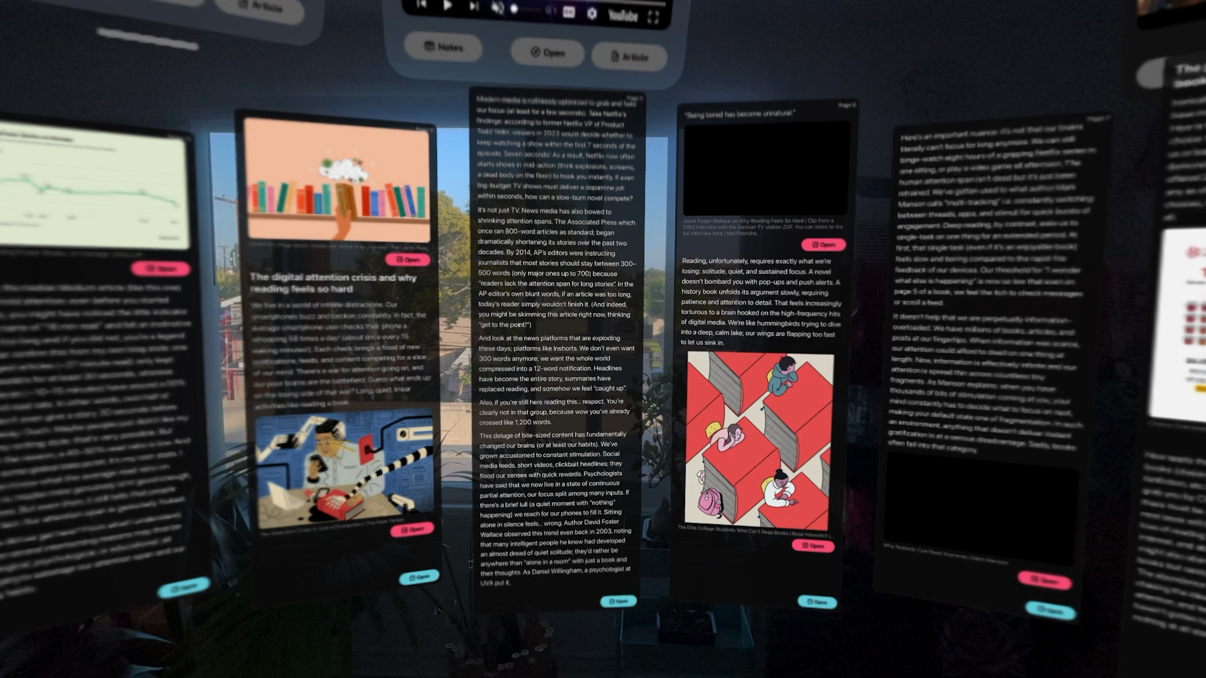 Reading cards placeholder