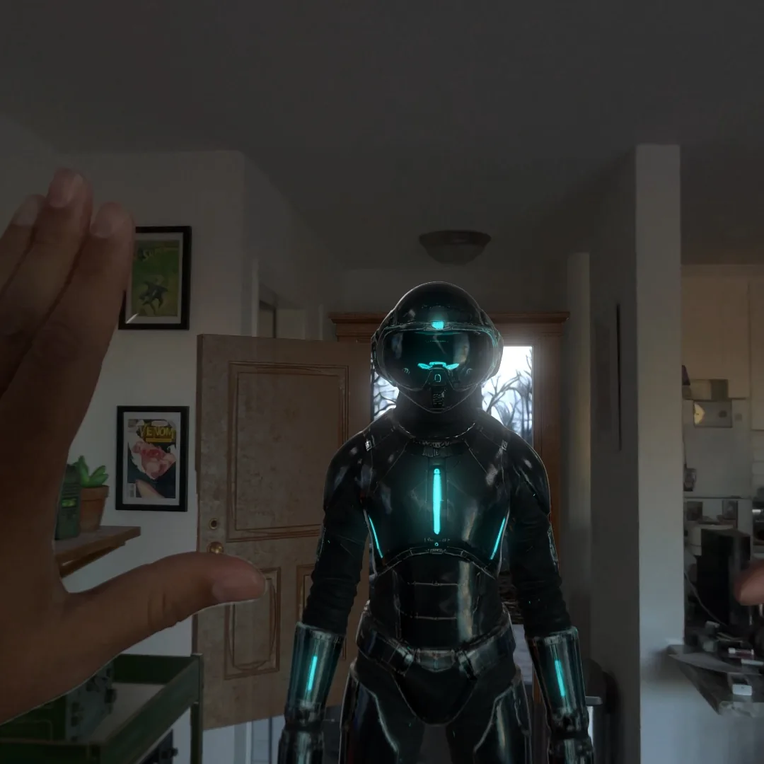Gravitas Robot with player hands